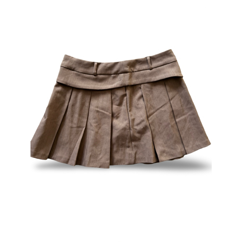 Women's Lush Skirt, Size L, Khaki with broken zipper